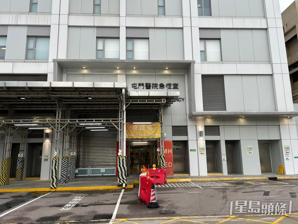 男生被送往屯門醫院搶救。 男生被送往屯門醫院搶救。