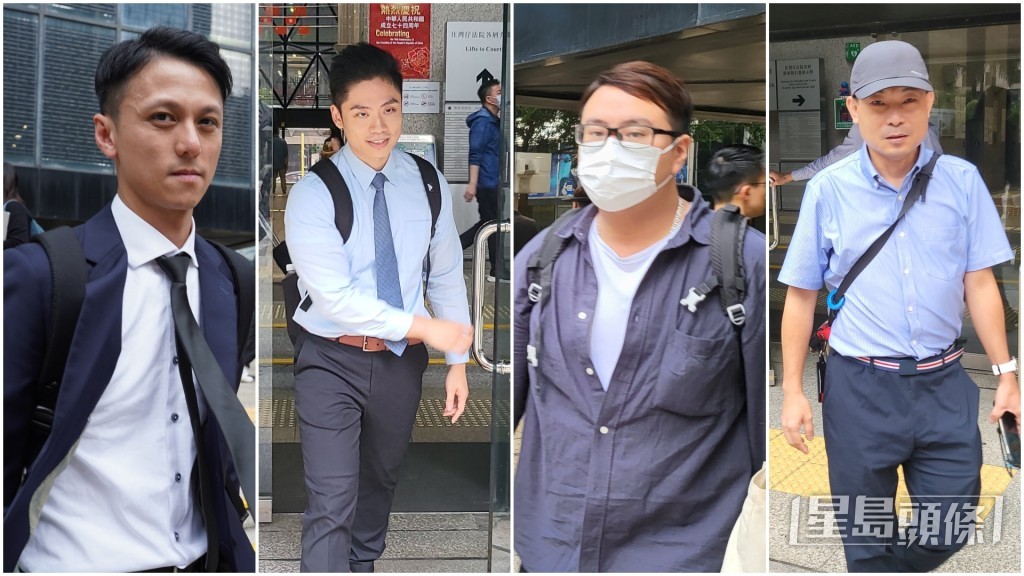 被告左起庾家豪、叶鑫升、邝浩林和尹仲明。王仁昌摄