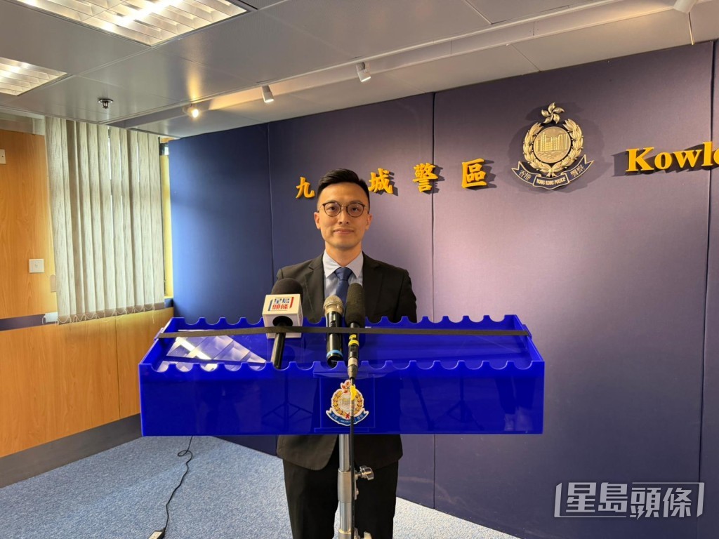九龍城警區重案組第二隊主管高級督察曾嘉俊呼籲市民提防扒手。曾志恆攝 九龍城警區重案組第二隊主管高級督察曾嘉俊呼籲市民提防扒手。曾志恆攝