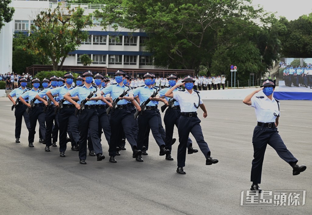 警察學院結業會操首次以中式步操進行。資料圖片 警察學院結業會操首次以中式步操進行。資料圖片