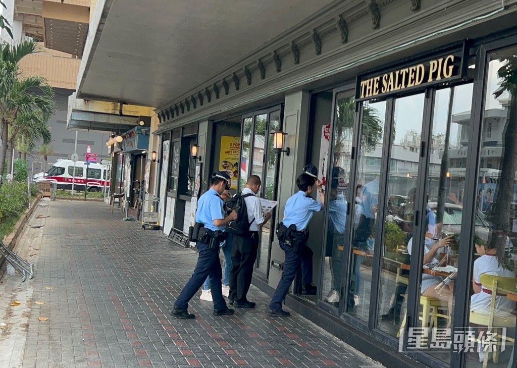 警員到場調查。楊偉亨攝