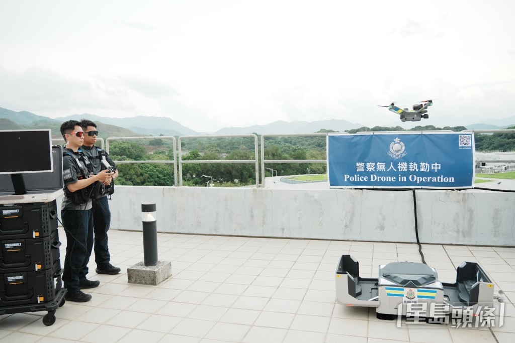 警方正擴大無人機覆蓋範圍及科技應用，現時全港設有約20個定點無人機庫，未來目標增加至200個。