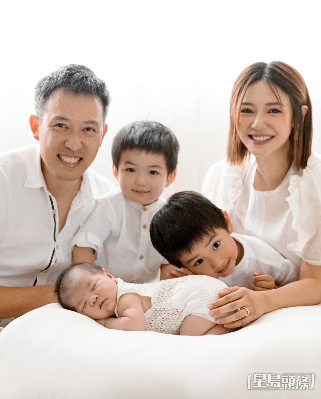 倪晨曦婚後為老公密密造人，誕下三名兒子。