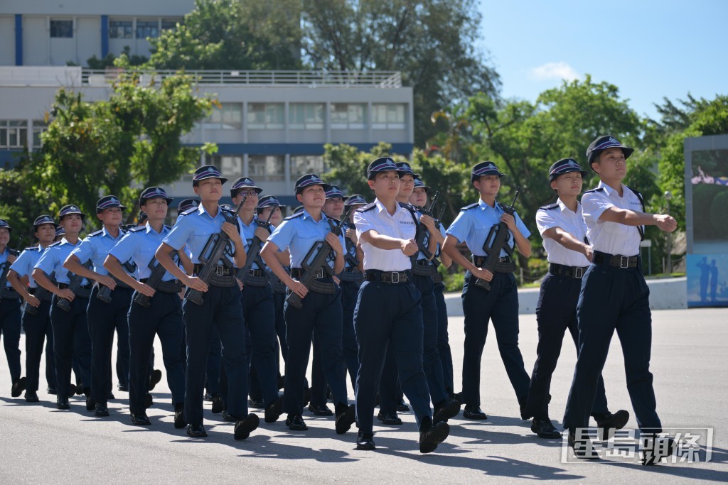 香港警察學院今日（11日）舉行結業會操。