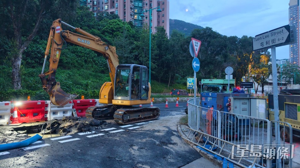現場為屯門屯利街對開。 現場為屯門屯利街對開。