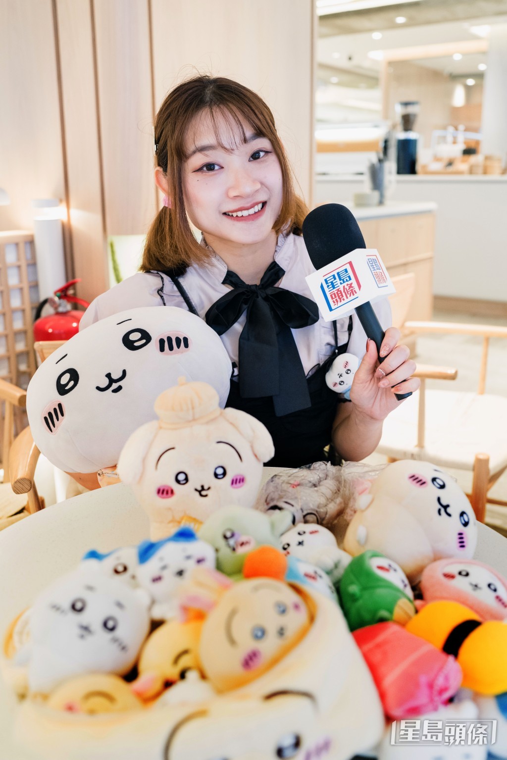 Sakura最喜愛其中主角「Chiikawa」。汪旭峰攝 Sakura最喜愛其中主角「Chiikawa」。汪旭峰攝