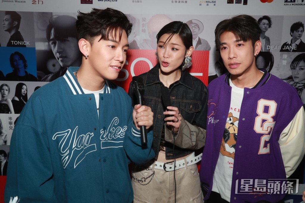 MC张天赋、陈蕾与洪嘉豪昨晚参与一个慈善音乐会演出。