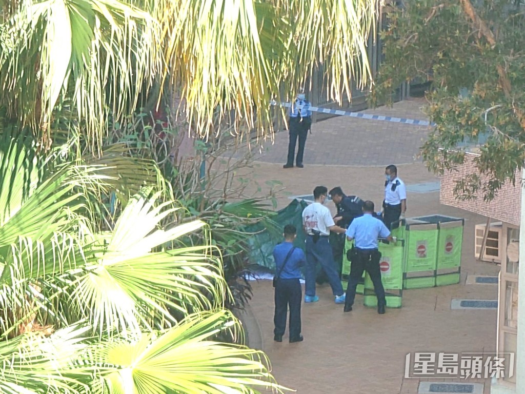 警員到場調查。楊偉亨攝