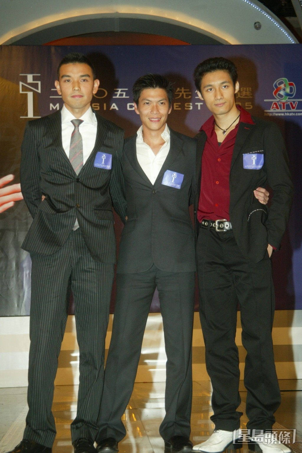 翟威廉（右）2005年曾以藝名「翟鋒」參加亞洲先生。