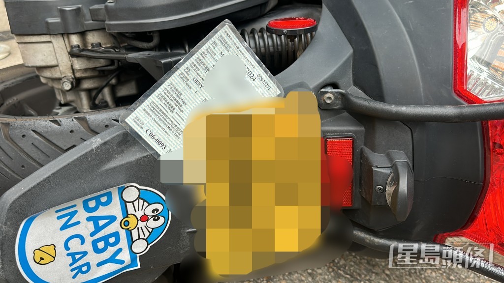 車牌與行車證不符。梁國峰攝 車牌與行車證不符。梁國峰攝