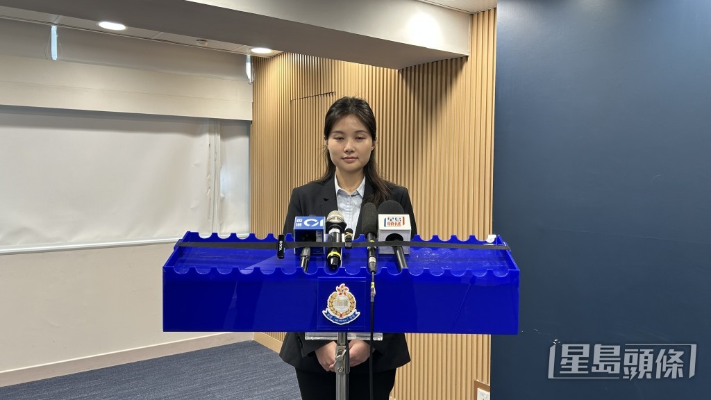 元朗警區刑事調查隊偵緝高級督察陳敏熹講述案情。蔡楚輝攝