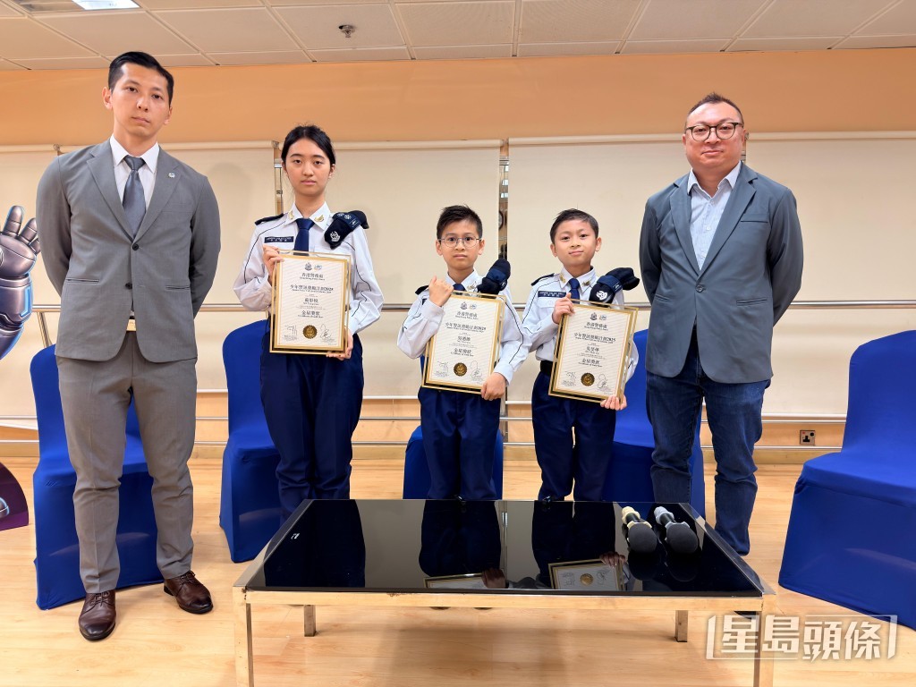 金星章三位得獎者。