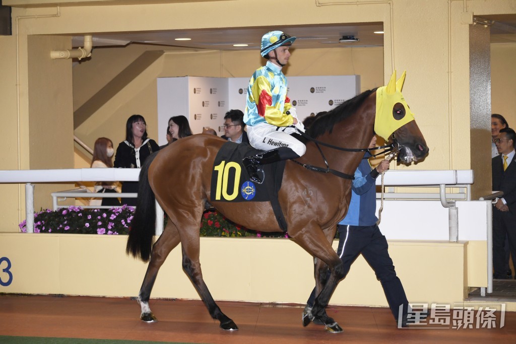  「佳运发」刚战只落后头马不足一个马位得第四。