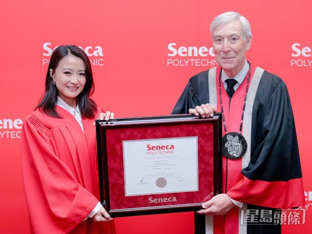 倩揚再進修媒體製作成為榮譽畢業生。 倩揚再進修媒體製作成為榮譽畢業生。