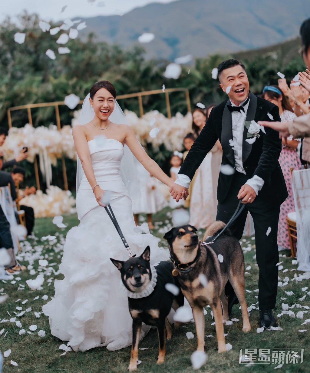 今日(28日)黃心穎於IG分享婚禮照。 今日(28日)黃心穎於IG分享婚禮照。