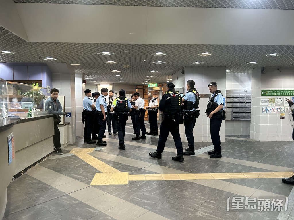 警員到場調查。曾志恒攝 警員到場調查。曾志恒攝