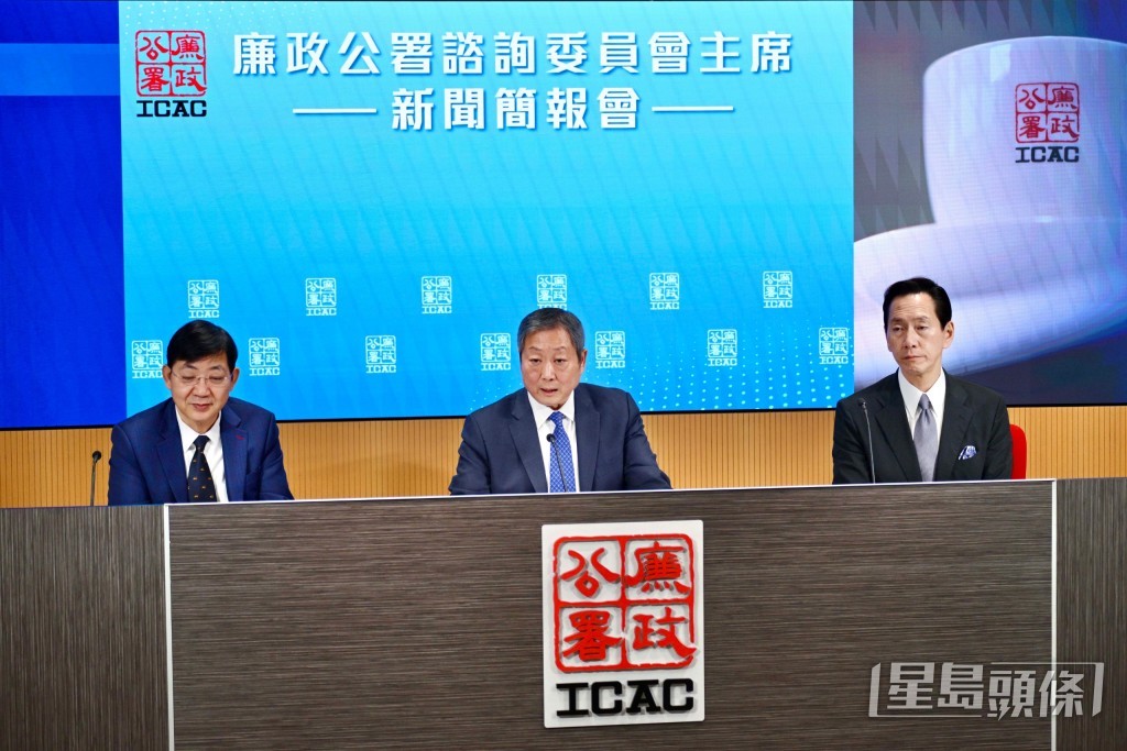 廉政公署諮詢委員會主席新聞簡報會。蘇正謙攝 廉政公署諮詢委員會主席新聞簡報會。蘇正謙攝