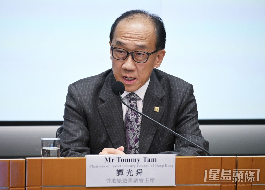 旅議會主席譚光舜。 旅議會主席譚光舜。