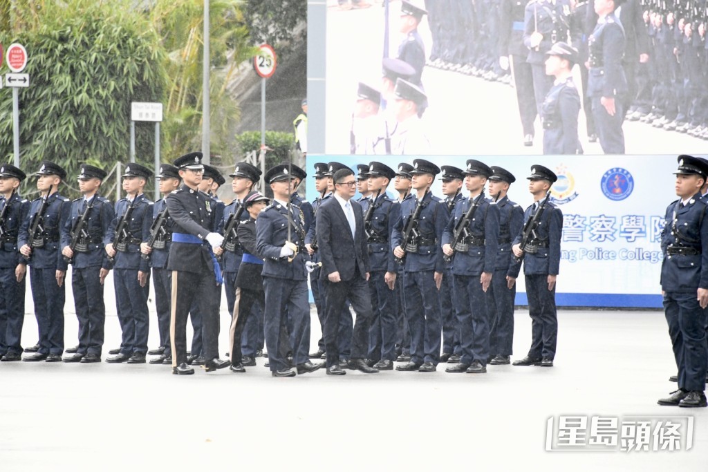 警察學院今日舉行結業會操。楊偉亨攝