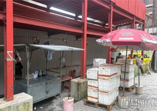 地盤外飯檔擺賣情況。