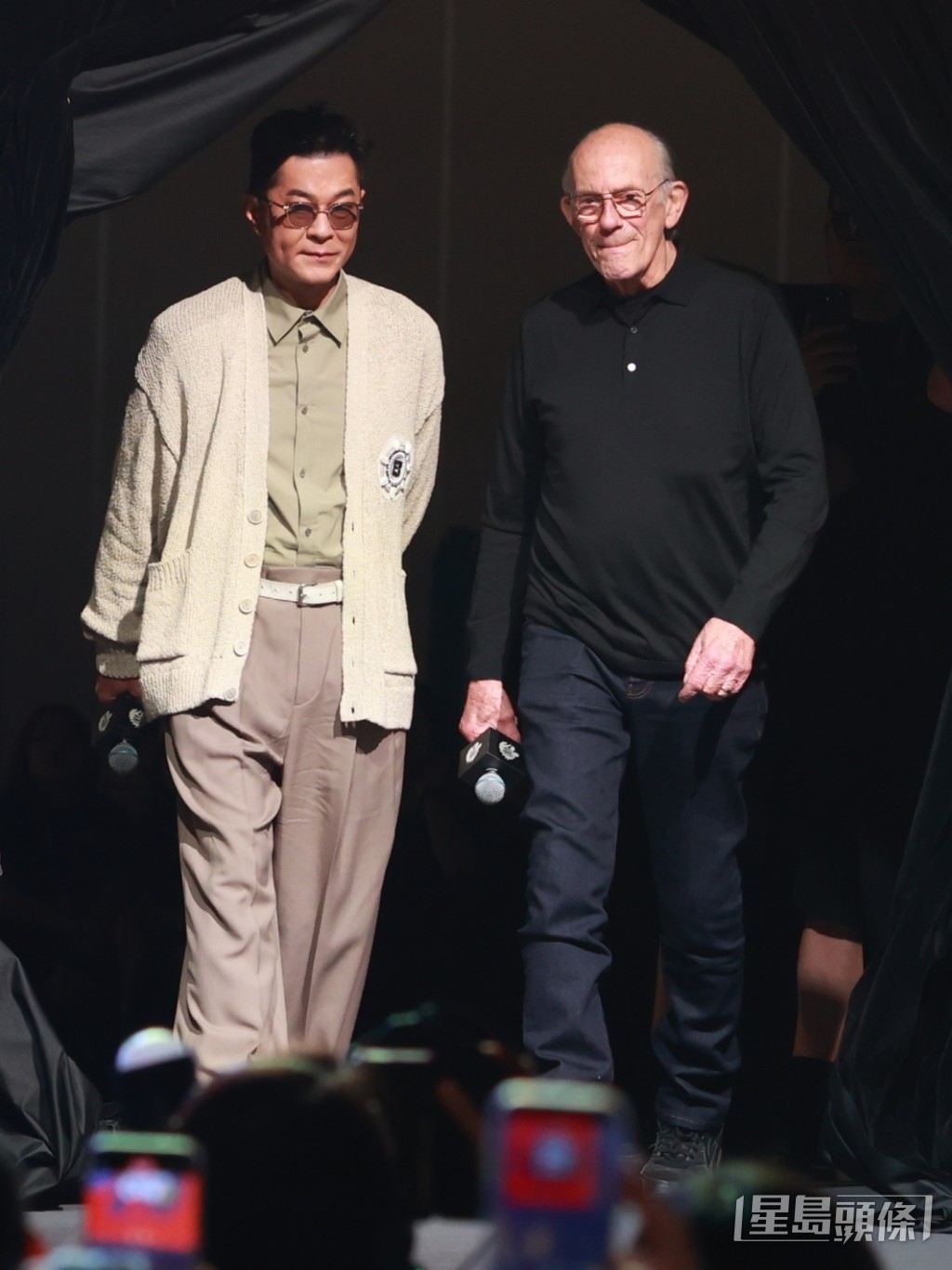 訪港國際影星包括Christopher Lloyd（右），本地影星古天樂（左）亦出席活動。資料圖片