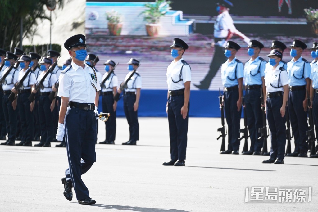 警察學院結業會操首次以中式步操進行。資料圖片 警察學院結業會操首次以中式步操進行。資料圖片