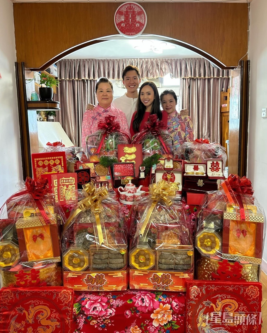 招浩明早前貼出過大禮的相片,聘禮相當重手! 招浩明早前貼出過大禮的相片,聘禮相當重手!