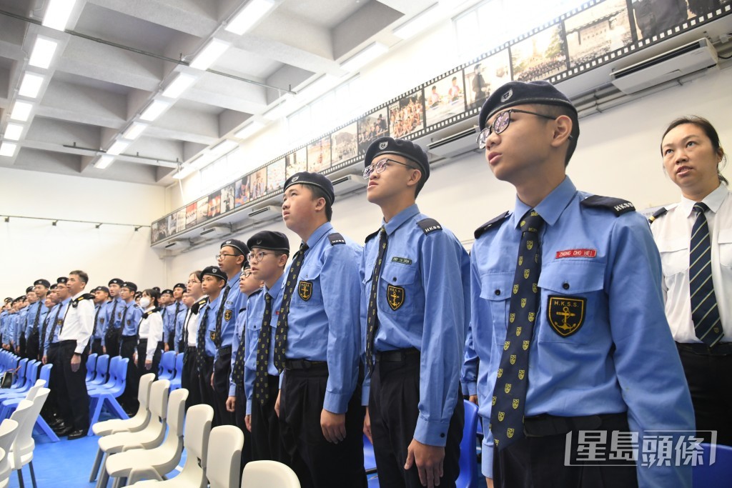 蔣振盈相信香港航海學校定能培育出一批又一批愛國愛港學生。何健勇攝