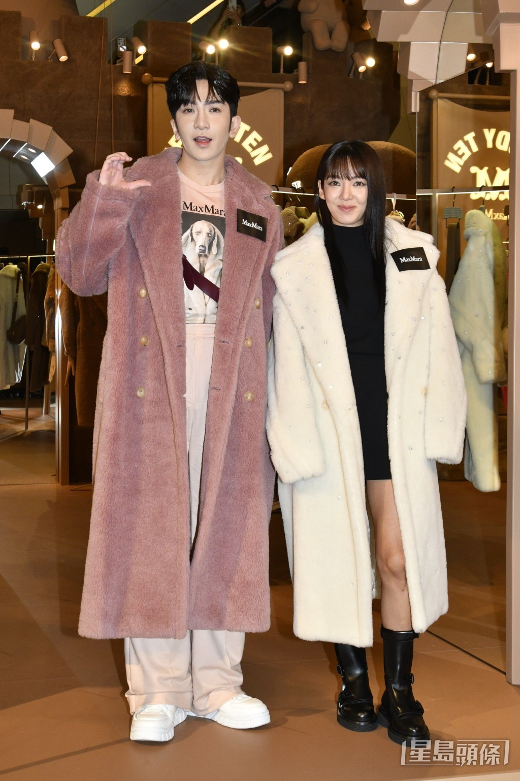 Anson Lo與韓國女團「少女時代」成員孝淵今日出席品牌限定店活動。