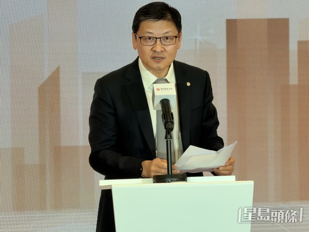 中银香港副董事长兼总裁孙煜致开幕辞。梁国峰摄 中银香港副董事长兼总裁孙煜致开幕辞。梁国峰摄