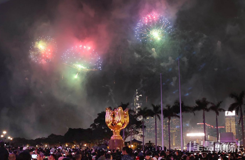 「馬到功成耀香江」馬年煙花匯演表演。 「馬到功成耀香江」馬年煙花匯演表演。