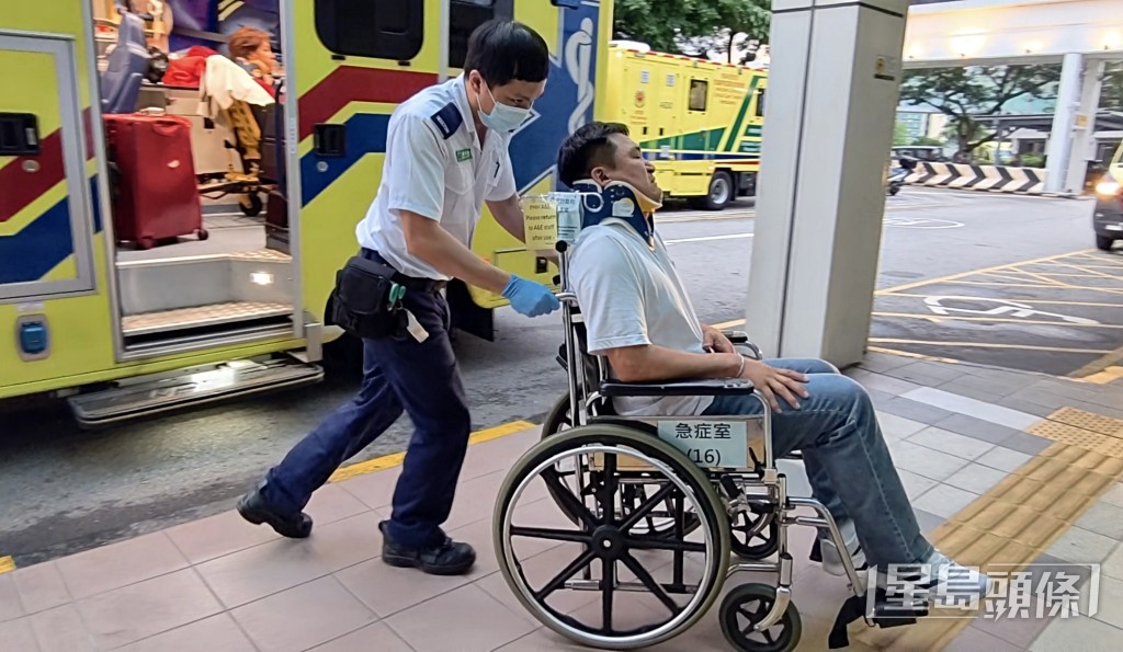 七人車上傷者送院。 七人車上傷者送院。