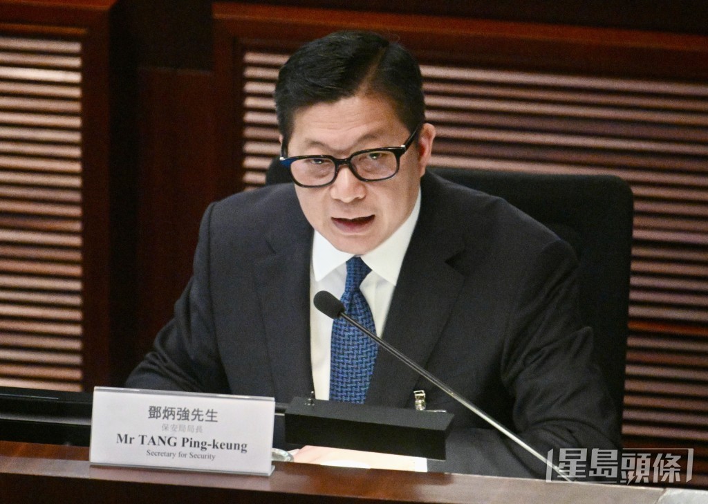 保安局局長鄧炳強。蘇正謙攝 保安局局長鄧炳強。蘇正謙攝