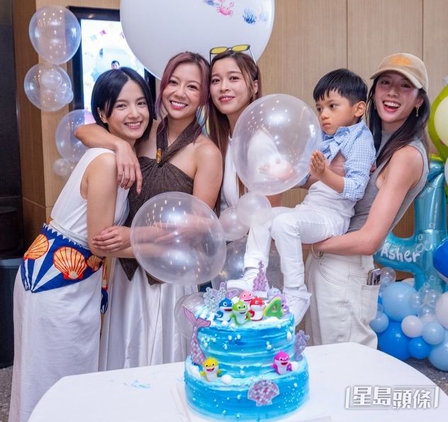 好姊妹陳嘉寶、賴慰玲、蔡思貝出席何雁詩兒子生日會。 好姊妹陳嘉寶、賴慰玲、蔡思貝出席何雁詩兒子生日會。