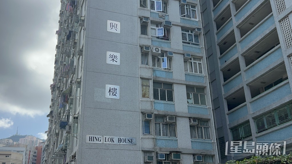 葵興邨興樂樓一單位發生上吊事件。楊偉亨攝 葵興邨興樂樓一單位發生上吊事件。楊偉亨攝