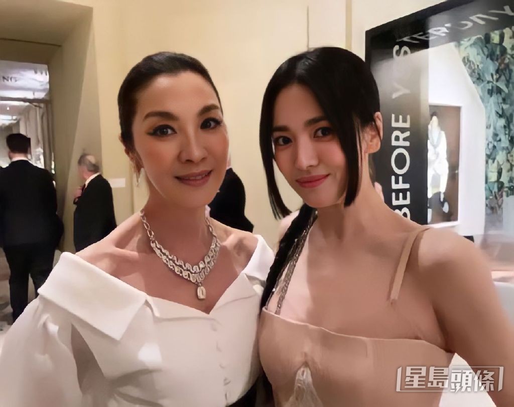 宋慧喬早前與楊紫瓊在met gala場內合照留念。 宋慧喬早前與楊紫瓊在met gala場內合照留念。