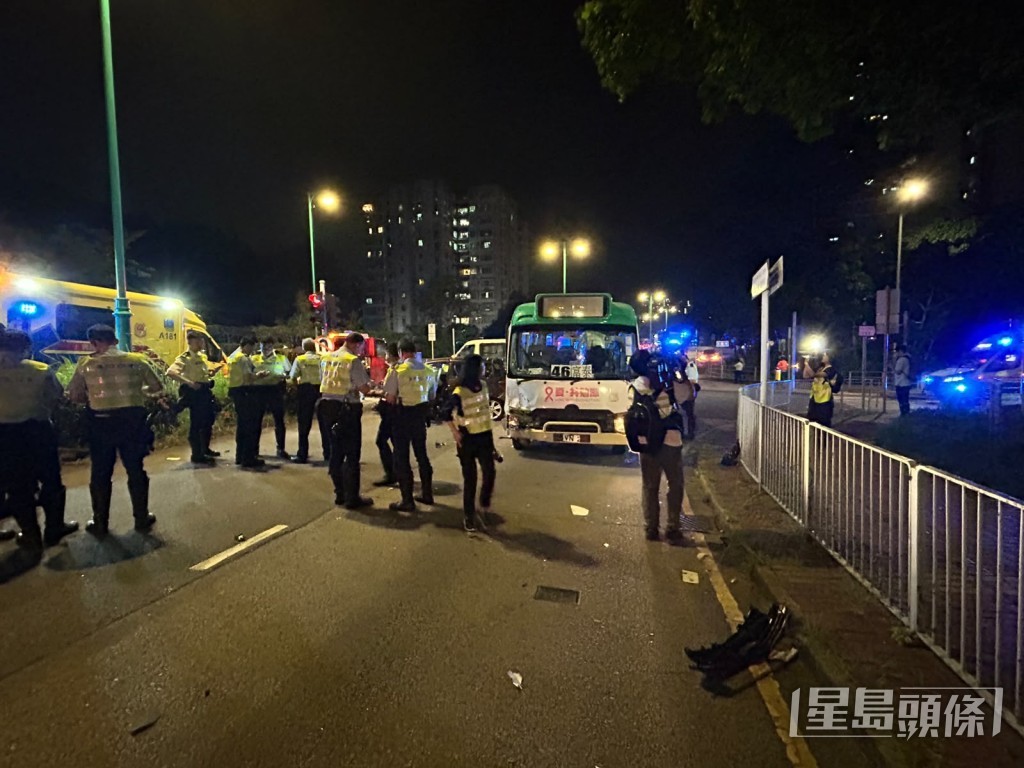 事故影響期間,現場一段道路全封。 事故影響期間,現場一段道路全封。