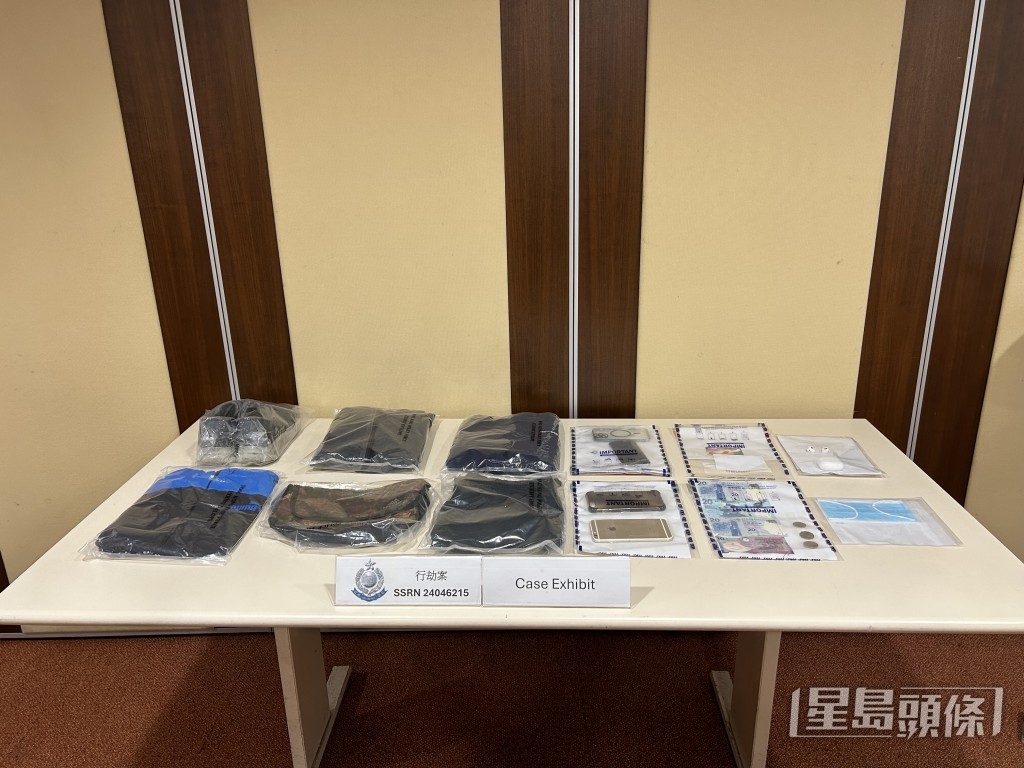 警方展示相關證物。林思明攝