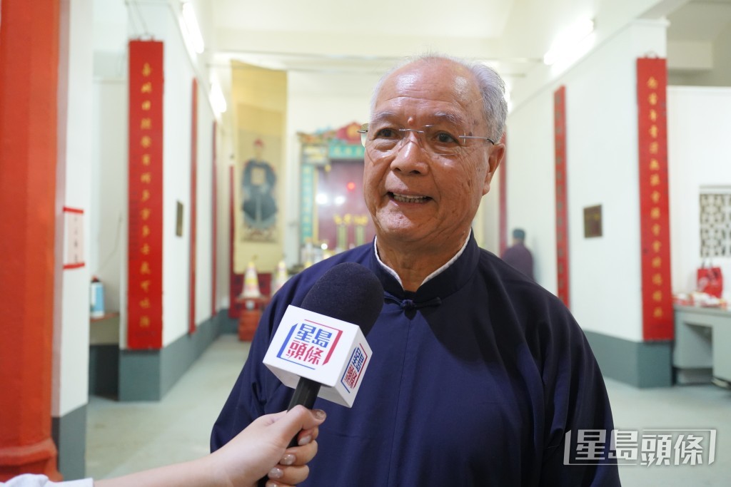 錦田祠堂村村長鄧永康。