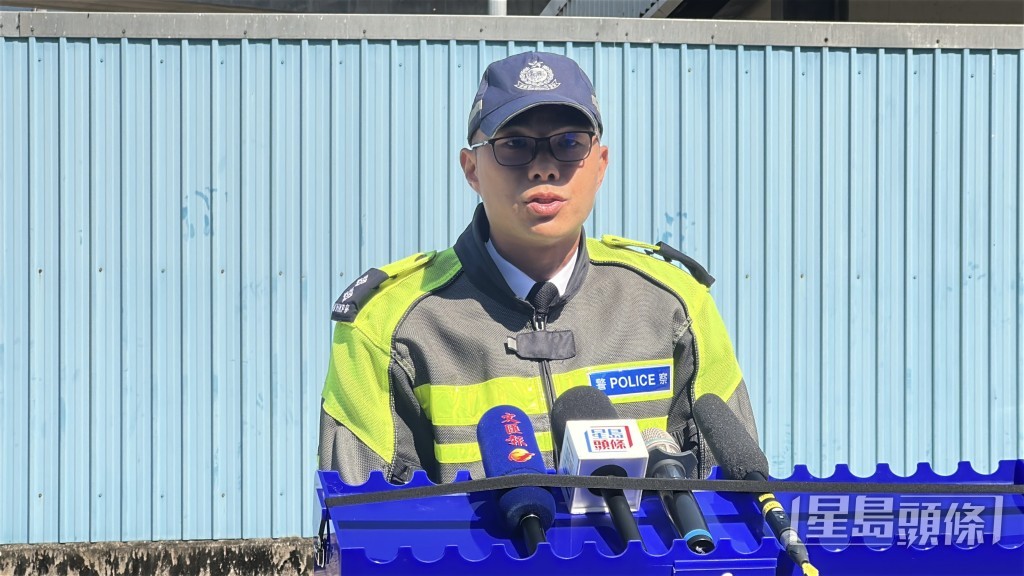 港島總區交通部執行及管制組特遣隊督察葉頌朗講述案情。劉漢權攝 港島總區交通部執行及管制組特遣隊督察葉頌朗講述案情。劉漢權攝