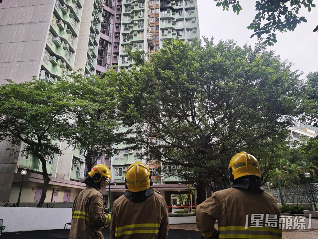 消防到場將火救熄。 消防到場將火救熄。
