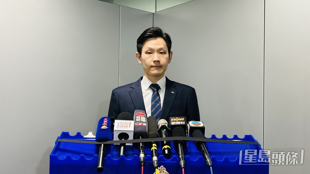毒品調查科行動組高級督察唐為國講述案情。蔡楚輝攝 毒品調查科行動組高級督察唐為國講述案情。蔡楚輝攝