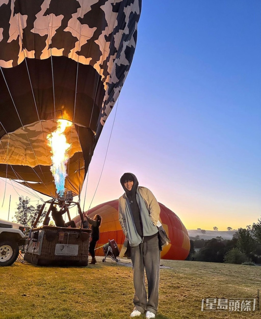 遠走澳洲拍團綜，可惜陳卓賢未能一嘗坐熱氣球的心願。