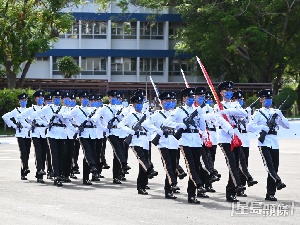 警察學院結業會操首次以中式步操進行。資料圖片 警察學院結業會操首次以中式步操進行。資料圖片