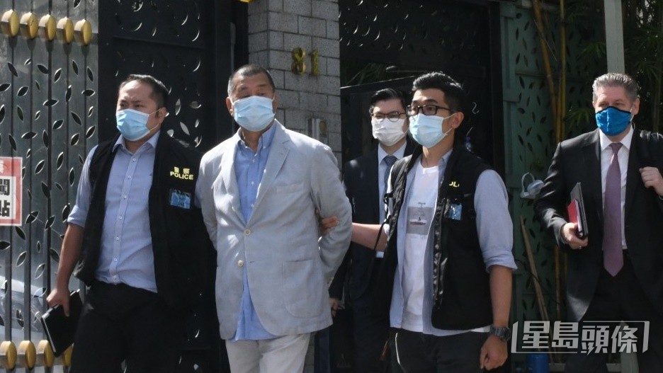 黎智英與《蘋果日報》三間相關公司去年被裁定「串謀勾結外國勢力」及「串謀發布煽動刊物」3罪罪成。