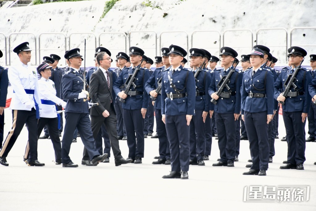 香港警察學院今日舉行結業會操。 香港警察學院今日舉行結業會操。