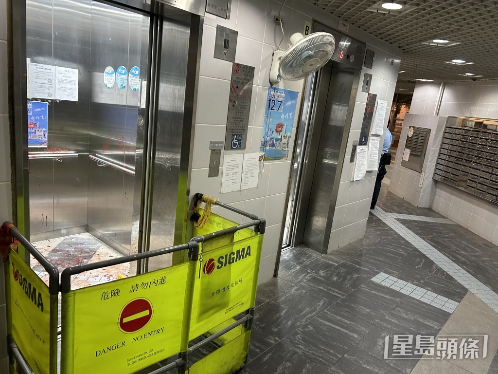 現場為石硤尾邨美如樓。 現場為石硤尾邨美如樓。