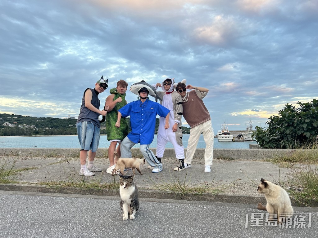 在貓島之稱的奧武島拍攝，5子一樣要扮鬼扮馬。