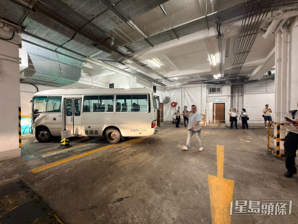 發生意外的停車場。 發生意外的停車場。