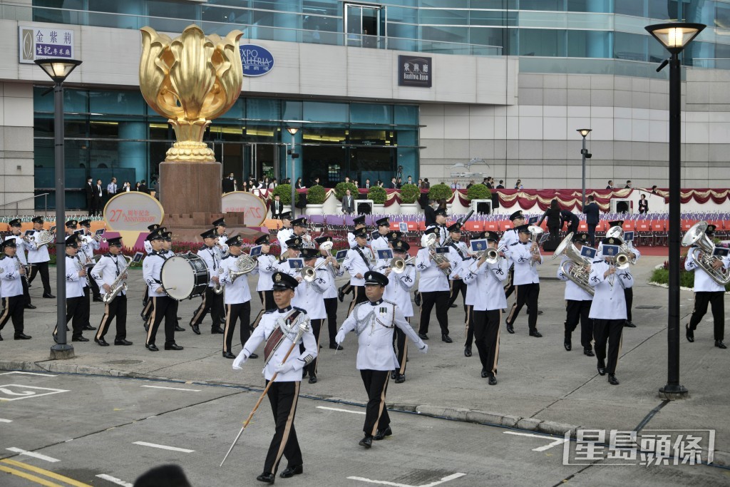 7.1特區政府慶回歸27周年升旗儀式。陳浩元攝